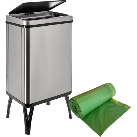 WELL HOME MOBILIARIO & DECORACIÓN Intelligenter Mülleimer, 40 l, Höhe: 71,5 x 35,5 x 26 cm, grau, mit Rolle mit 30 passenden Müllbeuteln (1/5)