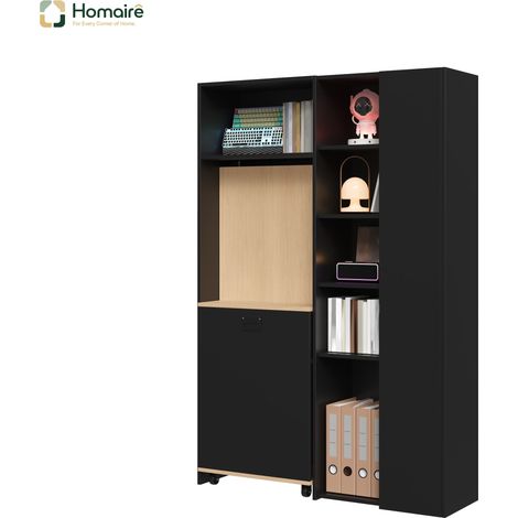 Home-Office-Schreibtisch schwarz aus MDF 104.5 x 30.5 x 160 cm HOMAIRE (1/5)