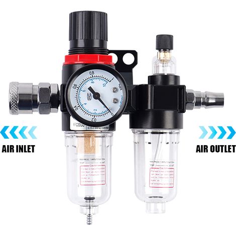 Druckluftprozessor, pneumatisches Druckregelventil, Druckminderungsventil AFC2000, Öl-Wasser-Abscheider, Filter (1/5)