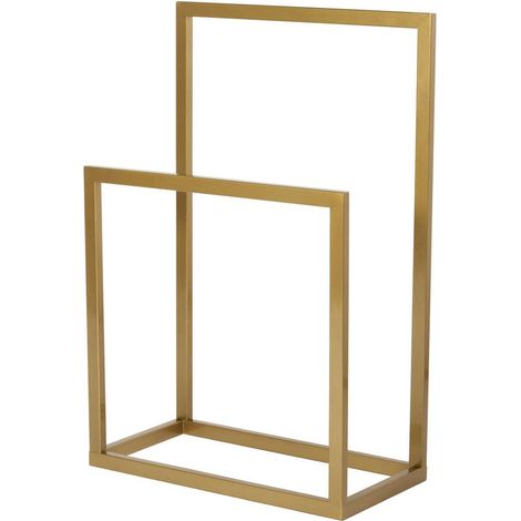 Porte-serviettes en métal "Gediz" - 25 x 60 x 90 cm - Or (1/3)