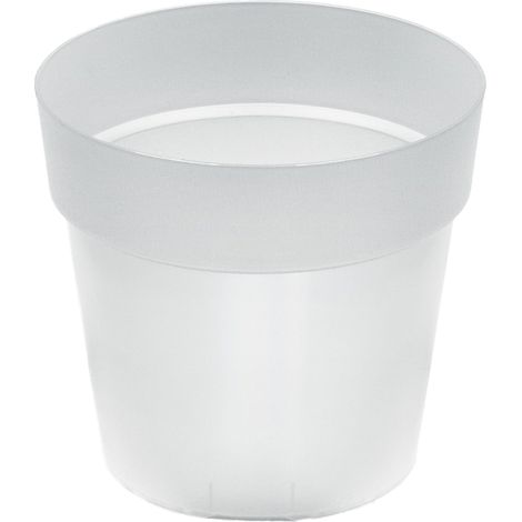 Klassischer runder, transparenter Kunststoffblumentopf, 10,9 cm, Grower