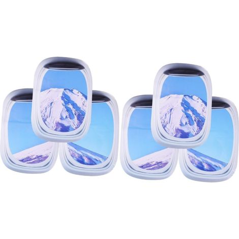 Lot de 2 Autocollants Muraux Réalistes pour Fenêtre Davion Paysage de Ciel pour Décoration 3 Pièces (1/5)