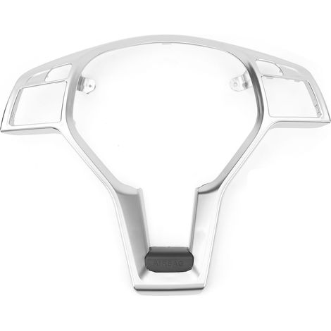 Rivestimento per volante 0994640013, adesivo decorativo di ricambio per pannello per Mercedes Classe C e Classe E, colore argento.