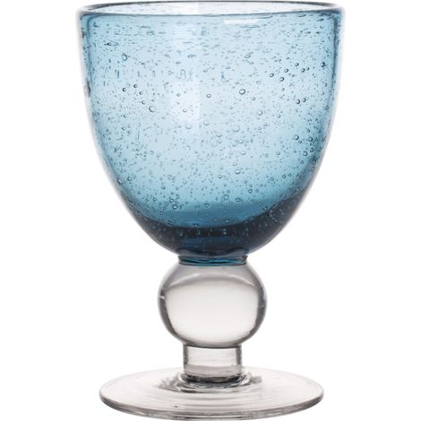Table Passion - Verre à pied Artisan Bullé 28 cl bleu (lot de 6)