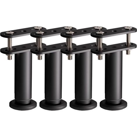 Ensemble de 4 pieds de support réglables pour cadres de meubles, lattes de support en métal robuste (120 mm - 180 mm) (1/5)