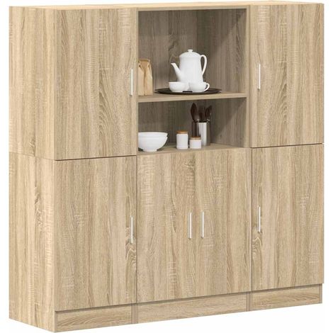 3-tlg. Küchenschrank-Set Sonoma-Eiche Holzwerkstoff