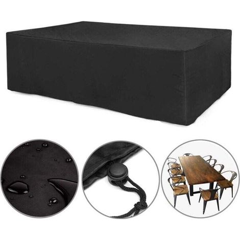 Schutzhülle für Gartenmöbel, Gartentischabdeckung, Schutzplane, wasserdichte und strapazierfähige Schutzhülle für Gartenmöbel aus 210D Oxford-Gewebe (24 x 21 x 6 x 100 cm) (1/4)