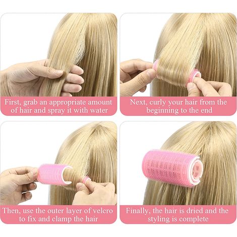 Rouleaux Pour Frange - Rouleaux En Plastique Sans Chaleur - Pour Cheveux Courts Et Frange - 6 Pièces (1/5)
