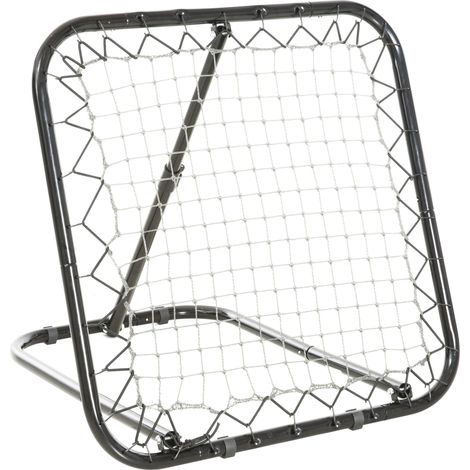 Rebondisseur pliable pour football, baseball et basketball en métal noir, 78x84x65-78 cm (1/5)