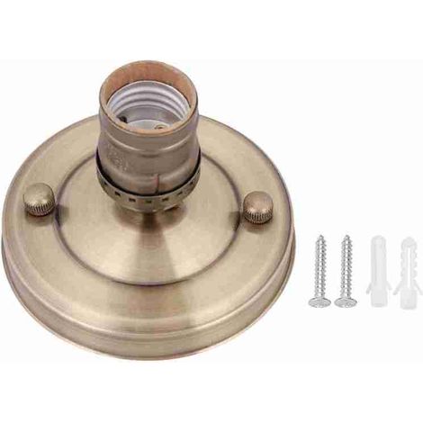 Beyamis Douille à vis E26/E27 style industriel vintage pour plafonnier/applique murale, en bronze. (1/5)