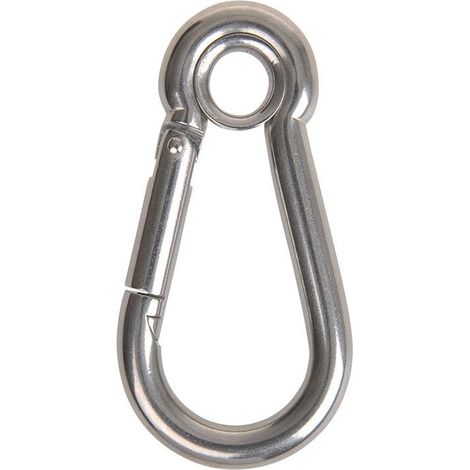 Gancio per carabina con occhiello 100x10mm. A4 RVS AISI 316. 1.150 daN (1/2)