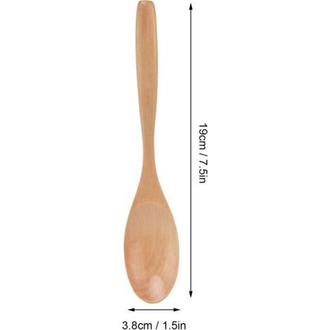 Mini cuillère en bois, petite, excellente résistance à la chaleur, ustensile de cuisine pour la maison (1/5)