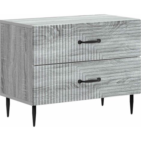 Nachttisch Graues Sonoma 62 x 34,5 x 47,5 cm Holzwerkstoff vidaXL