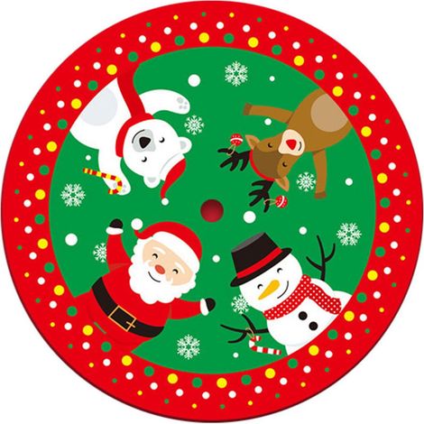 Jupe Pour Arbre De Noël - Diamètre 84 Cm - Tissu Non Tissé - Protection Arbre De Noël - Décoration Festive - 1 Pièce (1/5)