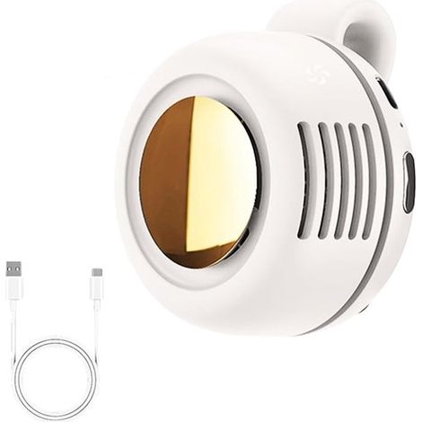 Ventilatore portatile，ventilatore a morsetto ricaricabile con 3 velocità，ventilatore a morsetto portatile e silenzioso，bianco (1/2)