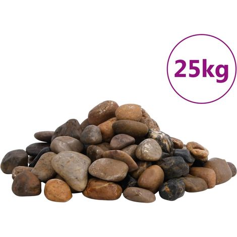 Polierte Kiesel 25 kg Mehrfarbig 2-5 cm