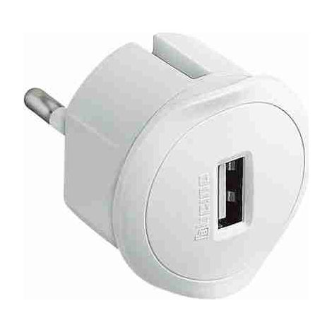 Kit BTIS3625DU - Adaptador de enchufe estándar alemán, toma USB 1.5A, blanco