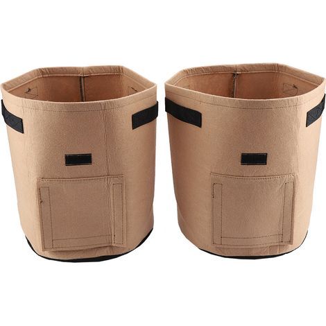 Sac de culture respirant pour pommes de terre et tomates, brun, jardin extérieur, potager, croissance des plantes（35 x 30cm） (1/5)
