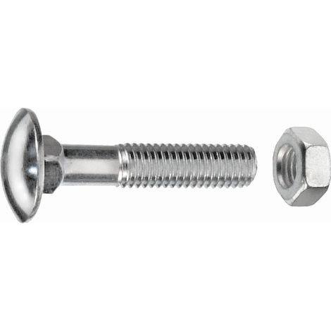 Connex Schlossschrauben M5 x 30 mm - 50 Stück verzinkt Schlossschrauben