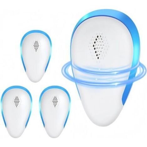 Upgraded Version Ultrasonic Pest Repeller, Powerful Mouse Repeller plug in Pest Control for Rats, Rodent, Mice, Bugs, Mosquito, Spider, Ant Repellent Harmless To Pets And Human (4 Packs) (Blue) (1/5)
