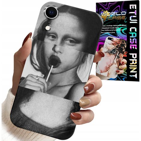 Custodia per iPhone XR - Monna Lisa con motivo alla moda a lecca-lecca (1/5)