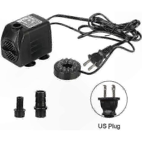 Pompe de fontaine submersible avec cordon d'alimentation, 12 lumières LED, fonctionnement ultra-silencieux, 16W. (1/5)