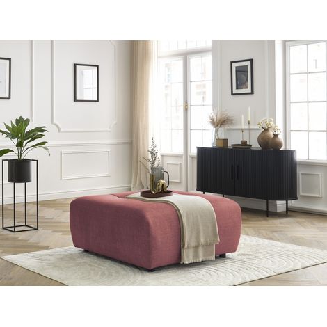 BOBOCHIC - Pouf ARSENE tissu velours Orange (1/5)