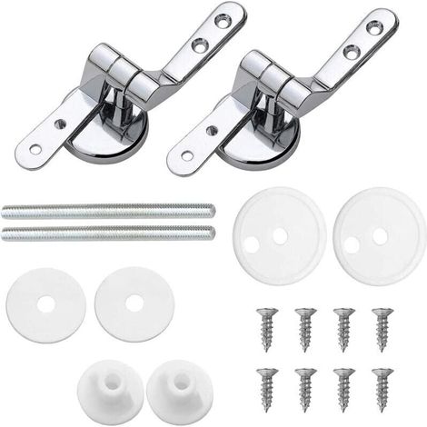 Enowelir Lot de 2 Charnières de Rechange pour Abattant WC avec Fixations en Alliage (1/4)