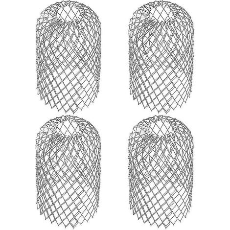 Lot de 4 filtres de gouttière (environ 8 x 15 cm) en acier inoxydable. (1/3)