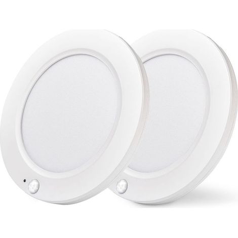 2er-Set LED-Deckenleuchten mit Bewegungsmelder, 15 W, 1500 lm, 3000 K, 4000 K, 6000 K, Ø 19 cm, ultradünne runde Deckenleuchte für Flur, 2 x 1500 (1/4)