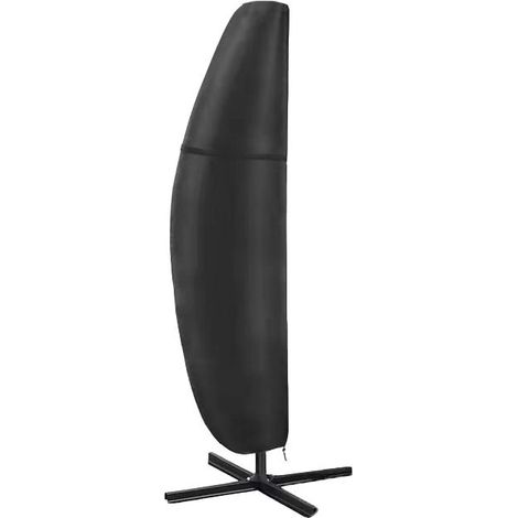 Funda protectora para sombrilla voladiza de tejido Oxford 420D impermeable, resistente a los rayos UV, con cremallera (280 x 30/81/50 cm). (1/4)