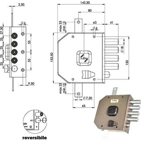 Serrure Sic.Triplice Sx Dm G414 Moia