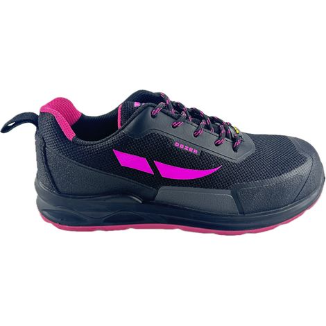 SCARPA ANTINFORTUNISTICA BASSA NERA/ROSA IN TPU E MAGLIA NORMA S1 MODELLO PINK JAGUAR - n°41  - DOZ