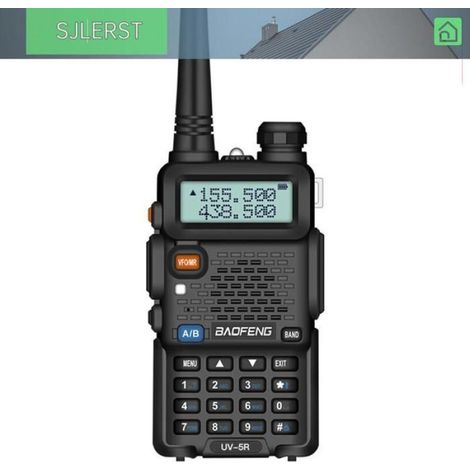 sjlerst talkies-walkies pour adultes UV-5R 8W talkie-walkie Interphone VHF UHF double bande 128 canaux optique pack Noir-UE (1/5)