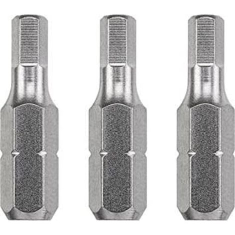 3 x Embout Hexagonal 5,0mm - Acier Industriel TQ60 - Longueur 25mm - Compatible Perceuse 6,3mm - Pour Visseurs Électriques
