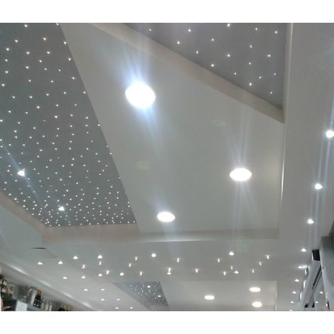 TrAdE Shop Traesio - 50 Led Cielo Stellato Incasso Luce Bianca O Blu Fredda Kit Punti Luce 5/12v - -Bianco Freddo -