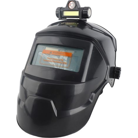 Masque de soudage avec changement automatique de lumière, 3-11 niveaux d'ombrage Masque pliable à 90 degrés Barrière haute température 130°C Alimentation solaire (1/5)