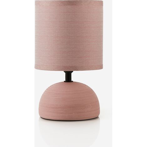 Lampada da tavolo in ceramica e tessuto Aurilia - Rosa