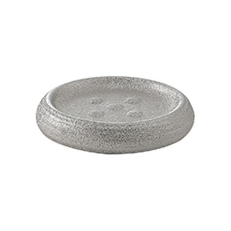 Gedy Portasapone Astrid, Ceramica, Argento, 12 x 12 x 2.6 (1/2)