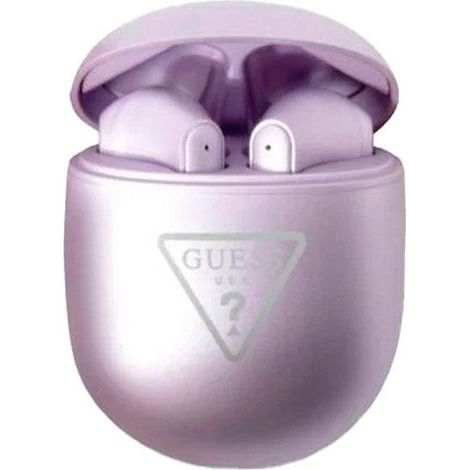 Auriculares Guess Bluetooth TWS con logotipo de triángulo morado (GUTWST82TRU)