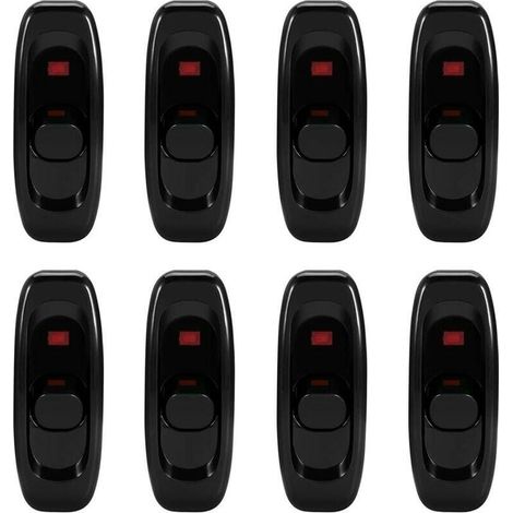 Interrupteur En Ligne - 250 V 10 A - Pour Lampe De Chevet Bureau Table - 8 Pièces (1/5)