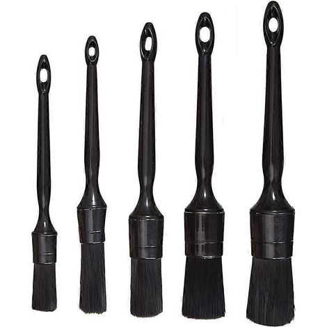 Brosse douce pour jantes de voiture, outil de nettoyage et de lavage de pneus, kit de 5 pièces pour le détaillage. (1/5)