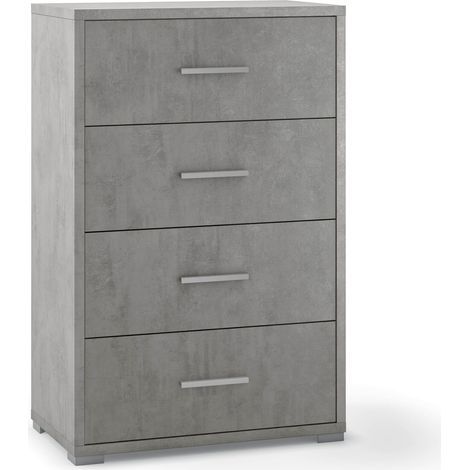 Cassettiera con 4 Cassetti 71x110x41 cm Cemento (1/2)