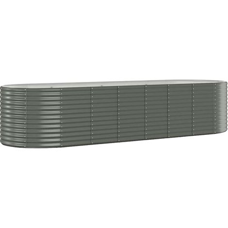 Maison Exclusive - Hochbeet Verzinkter Stahl 322x100x68 cm Grau (1/5)
