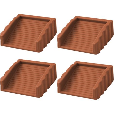 Juego de 4 topes de puerta de goma resistentes - Color café (1/5)