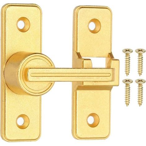 Scheunentorriegel, 180°-Kippriegel – geeignet für Garten, Außenbereich und Garage (goldfarben), 1 Set (1/5)