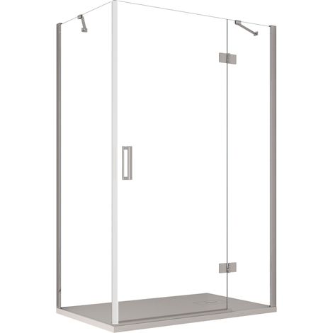 Box Doccia Angolare 70x80 cm 1 Anta Battente in Cristallo Trasparente 8mm H195 Bonussi Ilenia