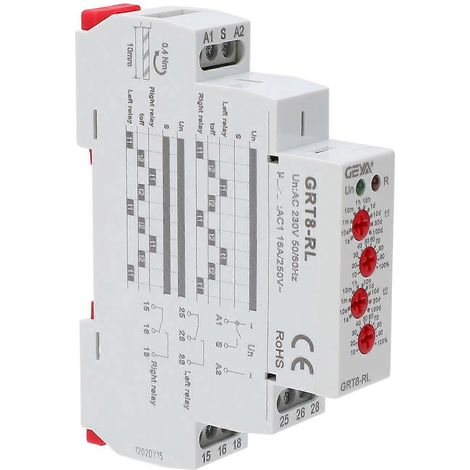 Zeitrelais mit doppelter Verzögerung, alternierender Zyklus, einstellbar, flammhemmend, LED-Anzeige, 230 V Wechselstrom