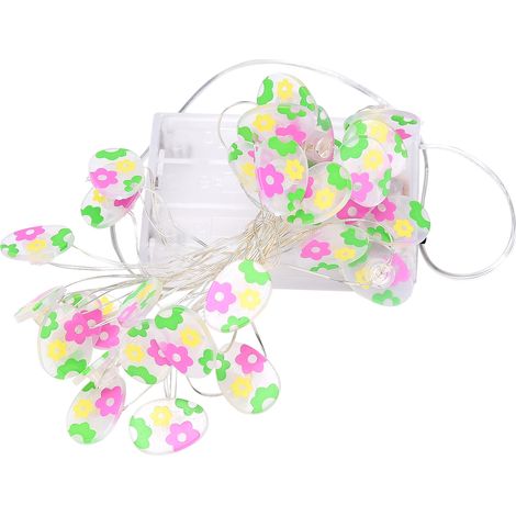 [Osterei Nr. 2 - 3 m, 30 LEDs, 3D-Batteriebox] Dekorative Osterlichterkette in Form einer Karotte und eines Hasen, 3D-Osterei-Batteriebox, Kupferdraht. (1/2)