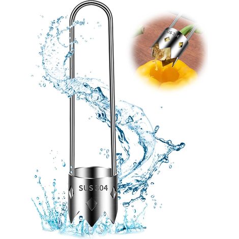 Dévidoir à poivrons rouges - Dévidoir pour poivrons, ananas, poires et pommes - Acier inoxydable 304, résistant à la rouille, conçu pour une large gamme de fruits et légumes (1/5)